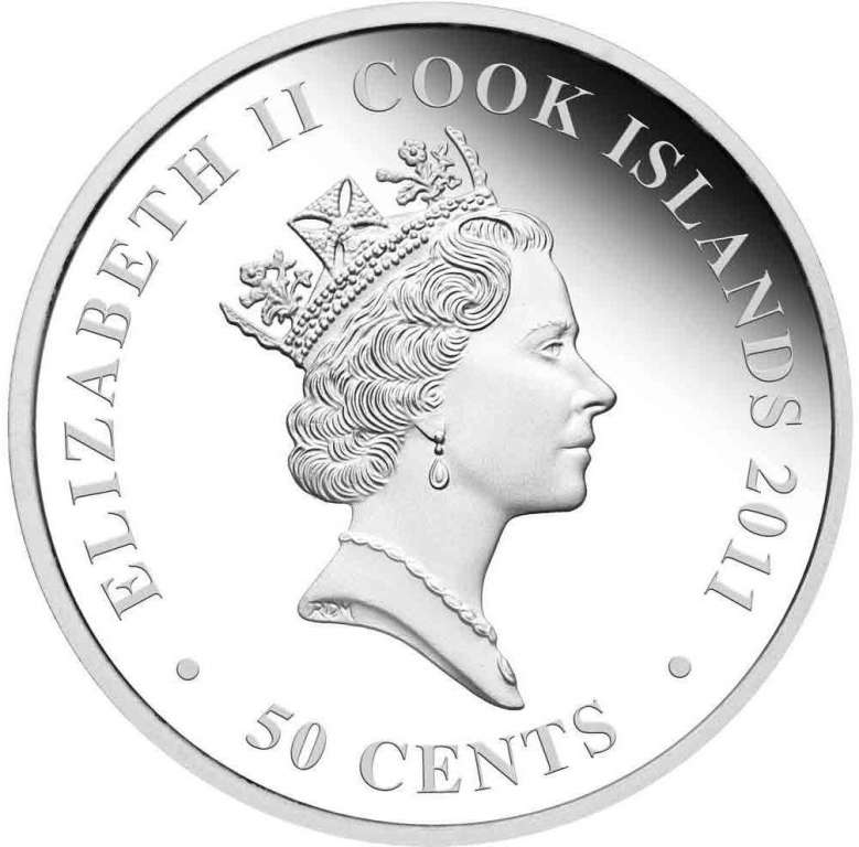 () Монета Острова Кука 2011 год 500  &quot;&quot;    AU