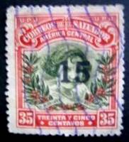 (№1934-486) Марка Сальвадор 1934 год "Талла Серра надпечатка", Гашеная