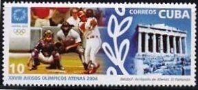 (№4574) Марка Куба 2004 год &quot;Бейсбол&quot;, Негашеная