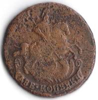 (1769, ЕМ) Монета Россия 1769 год 2 копейки   Медь  VF