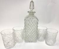 Графин + 4 стакана хрусталь стекло 