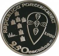 () Монета Португалия 1989 год 250 эскудо ""  Биметалл (Серебро - Ниобиум)  UNC