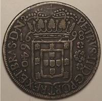 (№1695km84) Монета Бразилия 1695 год 640 Reacute;is