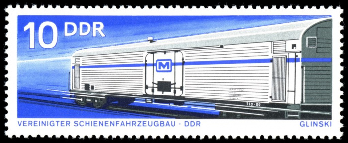 (1973-031) Марка Германия (ГДР) &quot;Рефрижератор&quot;    Поезда III Θ