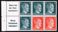 (№1941-119) Лист марок Немецкий Рейх 1941 год "Канцлер Адольф Гитлер 18891945", Гашеный