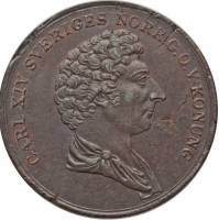 (№1835km643) Монета Швеция 1835 год 2 Skilling
