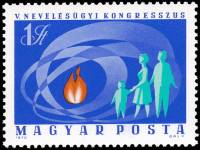 (1970-065) Марка Венгрия "Семья"    5 Конгресс по воспитанию и образованию II Θ