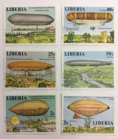 (--) Набор марок Либерия "6 шт."  Гашёные  , III Θ