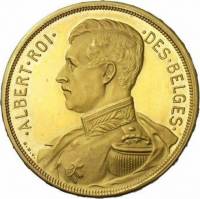 (№1911kmPn188) Монета Бельгия 1911 год 100 Francs (Удар Рисунком)