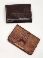 Кошельки 2 шт ретро СССР и 1990-е годы натуральная кожа