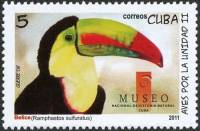 (№5510) Марка Куба 2011 год "Keelbilled Тукан Ramphastos цена", Негашеная
