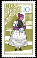 (1968-020) Марка Германия (ГДР) "Хойерсверда"    Национальные костюмы II Θ