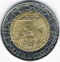 () Монета Италия 1997 год 500  ""   Биметалл  UNC