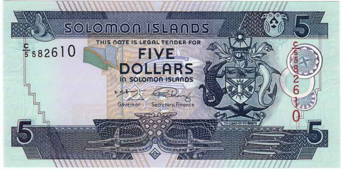 () Банкнота Соломоновы Острова 2006 год 5  &quot;&quot;   UNC