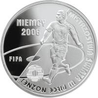 2006 Монета Польша 2006 год 10 злотых ЧМ по футболу Германия 2006  Серебро Ag 925  PROOF