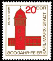 (1965-035) Марка Германия (ГДР) "Красная башня"    Хемниц II Θ