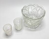 Салатник + стаканчик + стопка, хрусталь, СССР