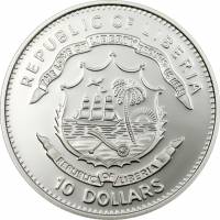 () Монета Либерия 2005 год 10 долларов ""   AU