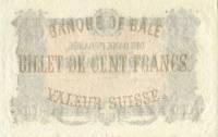 (№1879P-S145 Ar) Банкнота Швейцария 1879 год "100 Franken"