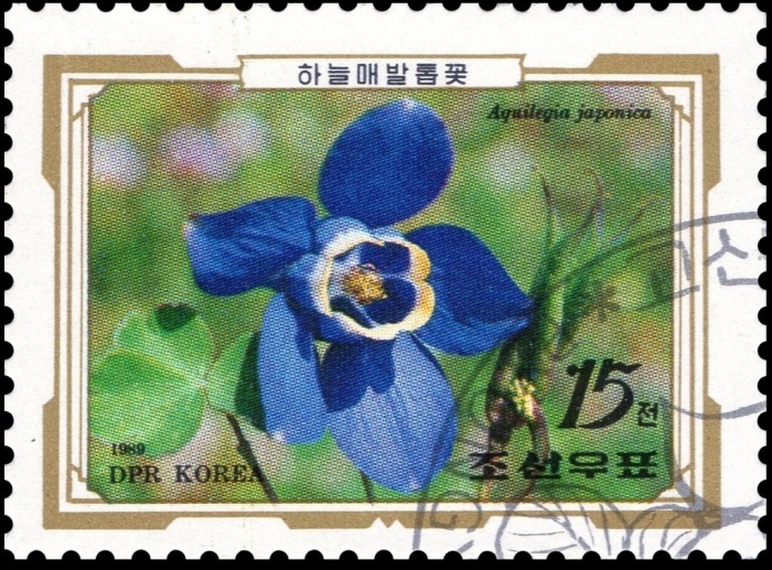 (1989-071) Марка Северная Корея "Водосбор"   Альпийские цветы III &Theta;