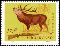 (1964-098) Марка Венгрия "Благородный олень"    Охота III Θ