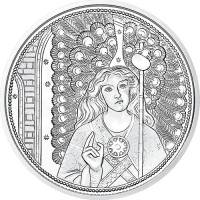 (033, Ag) Монета Австрия 2018 год 10 евро "Архангел Рафаил"  Серебро Ag 925  UNC