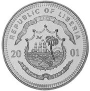 () Монета Либерия 2001 год 20  ""    AU