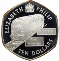 (2007) Монета Соломоновы Острова 2007 год 10 долларов "Королевский поезд"  Серебро Ag 925  PROOF