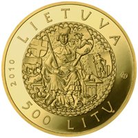 (№2010km173) Монета Литва 2010 год 500 Litų (600-летие Грюнвальдской битвы)