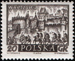 (1960-043) Марка Польша &quot;Варшава&quot; , III O