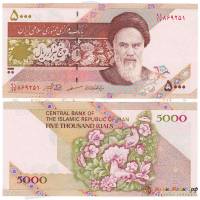 Банкнота Иран 1993 год 5 000 риалов Рухолла Хомейни   UNC