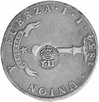 (№1840km108) Монета Филиппины 1840 год 8 Reales