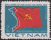 (1976-042) Марка Вьетнам "Флаг"  синяя  4 съезд Компартии Вьетнама III Θ