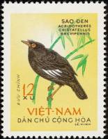 (1963-032) Марка Вьетнам "Хохлатая майна"   Птицы III Θ