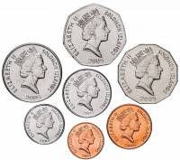(2005 7 шт 1 2 5 10 20 50 центов 1$) Набор монет Соломоновы Острова 2005 год "Елизавета II"   UNC