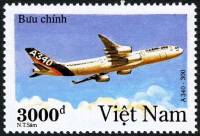 (1992-026) Марка Вьетнам "Аэробус А340-300"    Самолеты III Θ