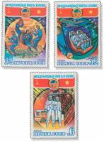 (1980-)Набор СССР "Полёт в космос шестого международного экипажа (ССС"  Стандартный выпуск   III O