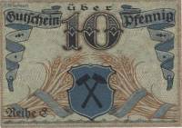(№1919) Банкнота Германия 1919 год "10 Pfennig"