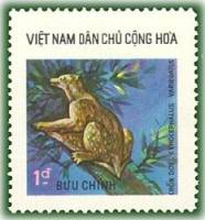 (1976-018) Марка Вьетнам "Малайский шерстокрыл"   Дикие животные III Θ
