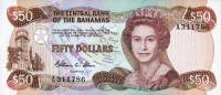  Банкнота Багамские острова Багамы 1984 год 50     UNC