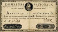 (№1790P-A36) Банкнота Франция 1790 год "70 Livres"