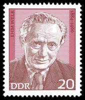 (1974-038) Марка Германия (ГДР) "Эм Уэлк"    Известные личности III Θ