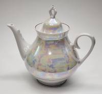 Чайник доливной заварочный Минский фарфор. завод СССР перламутр золото