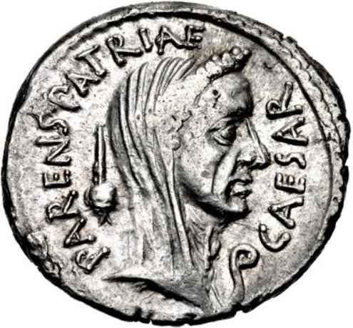 (№1970) Монета Римская империя 1970 год 1 Denarius (С. Коссутий Maridianus)