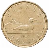 (1989) Монета Канада 1989 год 1 доллар "Утка"  Бронза  XF