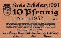 (№1920) Банкнота Германия 1920 год "10 Pfennige"
