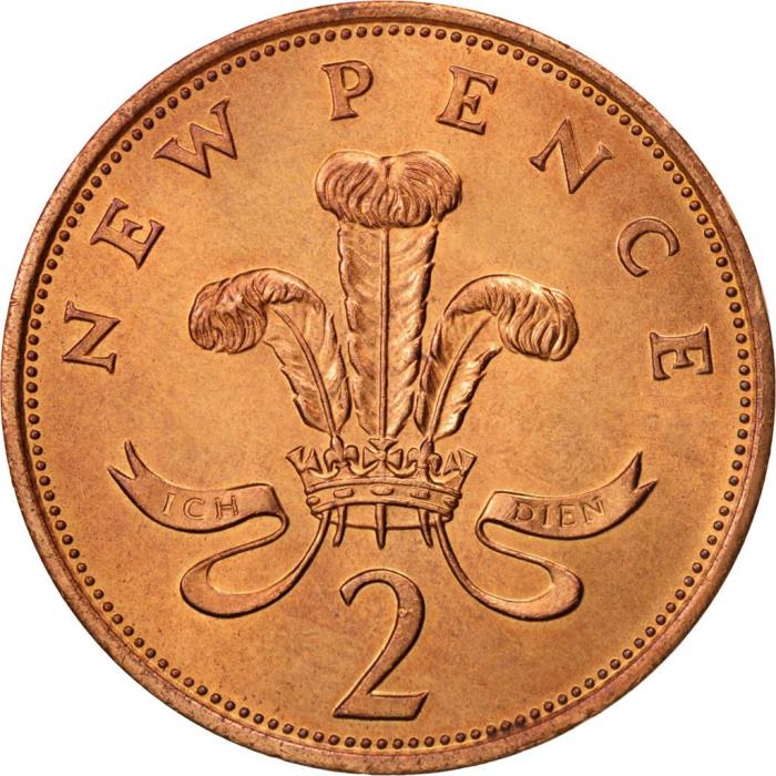 (№1971km916) Монета Великобритания 1971 год 2 Pence (Новых Пенсов)
