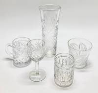 Ваза + 2 стакана + кружка + рюмка, хрусталь, СССР