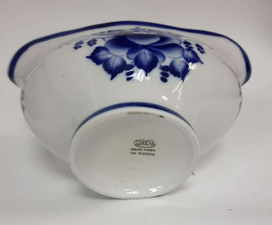 Соусник, фарфор, гжель