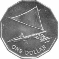 (1979) Монета Кирибати 1979 год 1 доллар "Парусник"  Медь-Никель  UNC